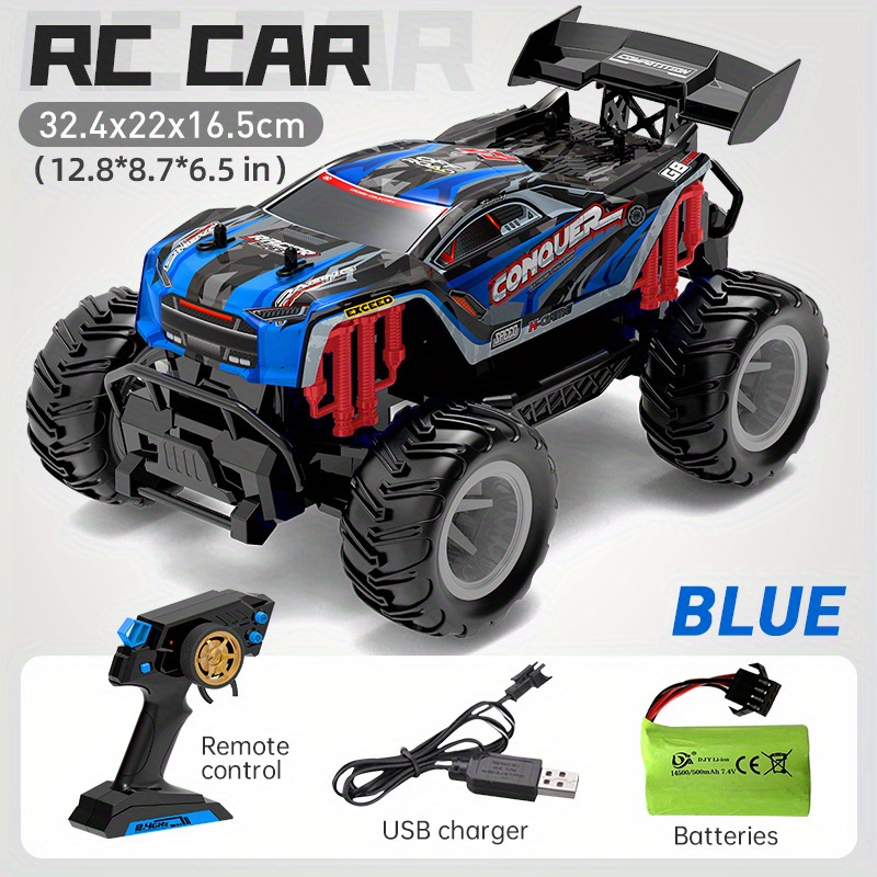 Carro De Brinquedo Com Controle Remoto 2.4G, RC Com Tração Nas Quatro Rodas  ATV 1:18 Modelo De Corrida De Carro Off-road Corrida Profissional De Metal  Dianteiro E Traseiro Código De Metal Eixo