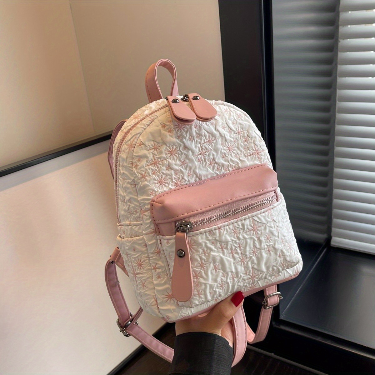 Korean Style Canvas Small Mini Backpack For Women Fashion Travel Backpack  Leisure School Bag Tote For Tennage Girl Shoulder Bag