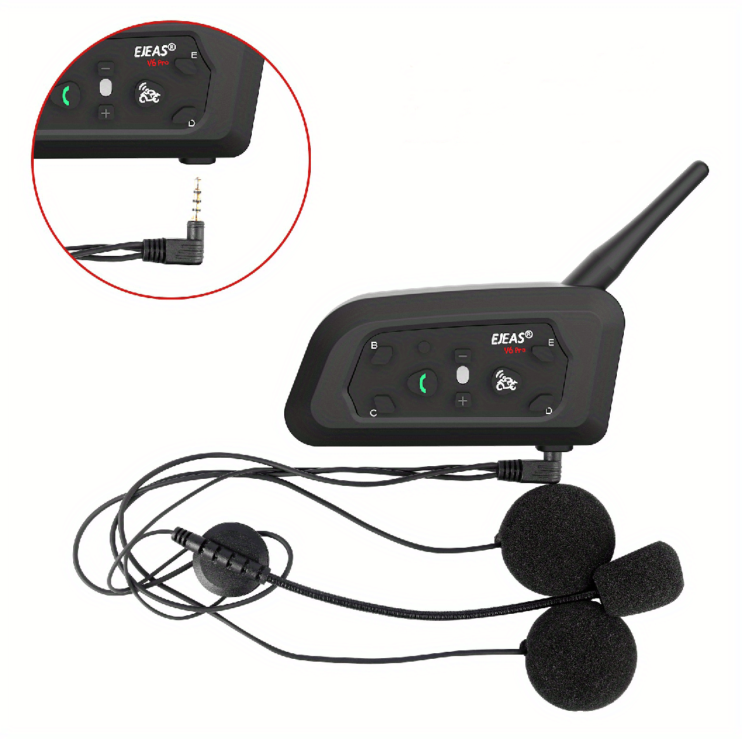 V6pro Motorcycle Helmet Wireless Headset Wireless Temu