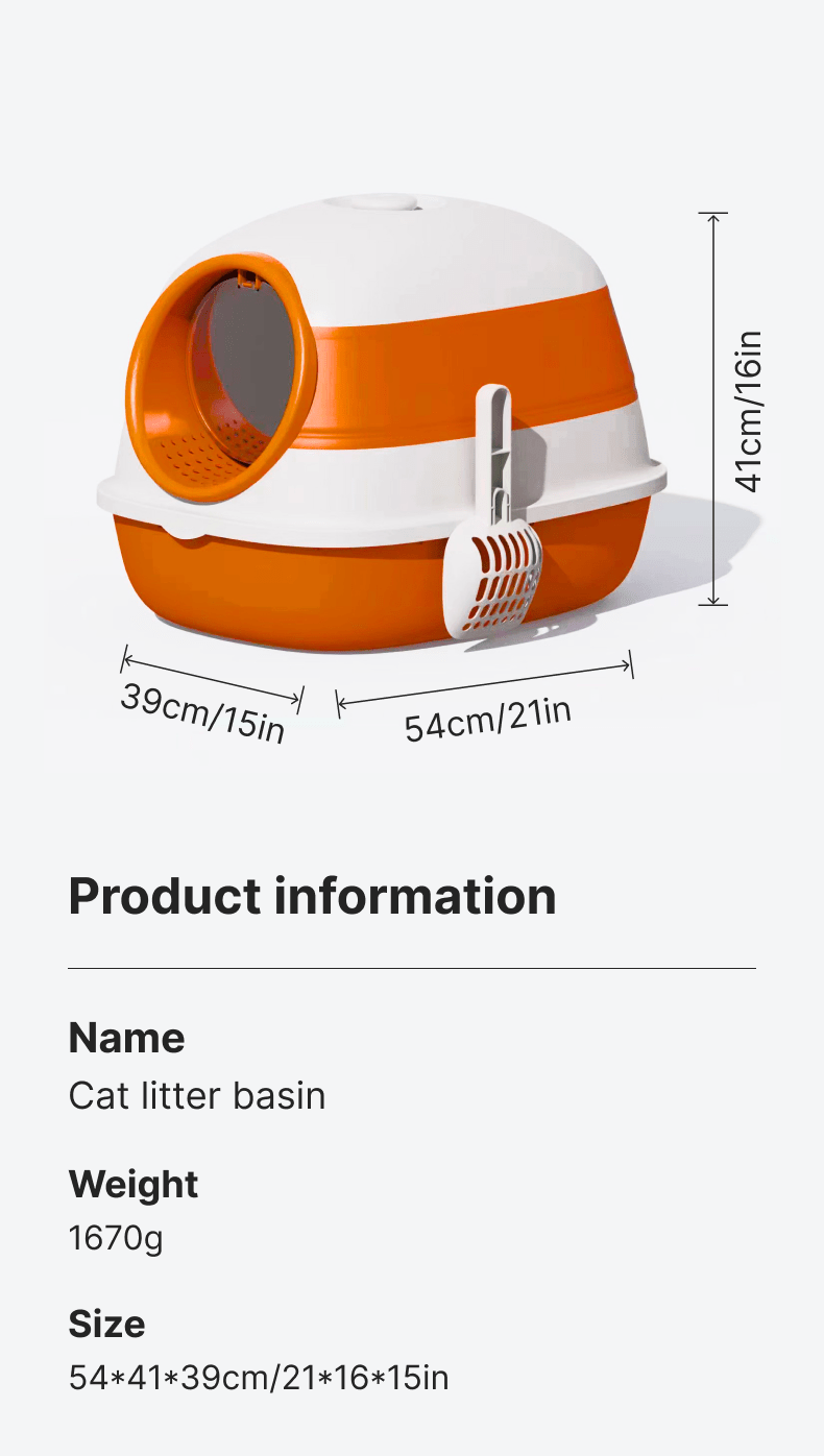 Extra Large Foldable Cat Litter Box Enclosed Cover Easy Temu