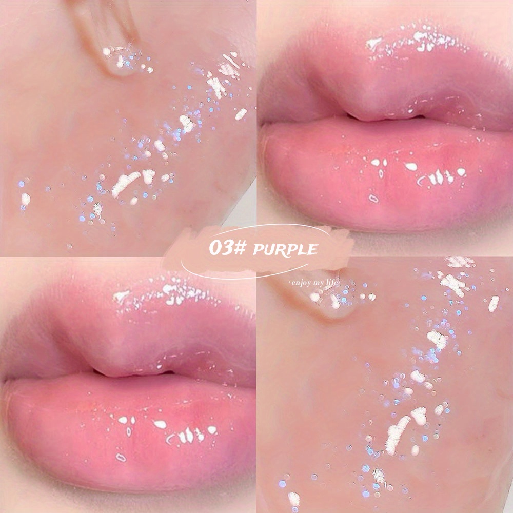 6 Colors Lip Plumping Lip Gloss Dewy Finish & Shimmer