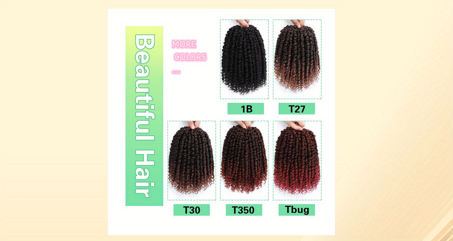 ZRQ Short 8 Packs Pre-twisted Bob Passion Twist Crochet Hair with Curly  Ends 12 Inch Pre looped Ombre Copper Red Passion Twists Hair 12 Roots/Pack  Synthetic Crochet Braids Hair for Women T350#