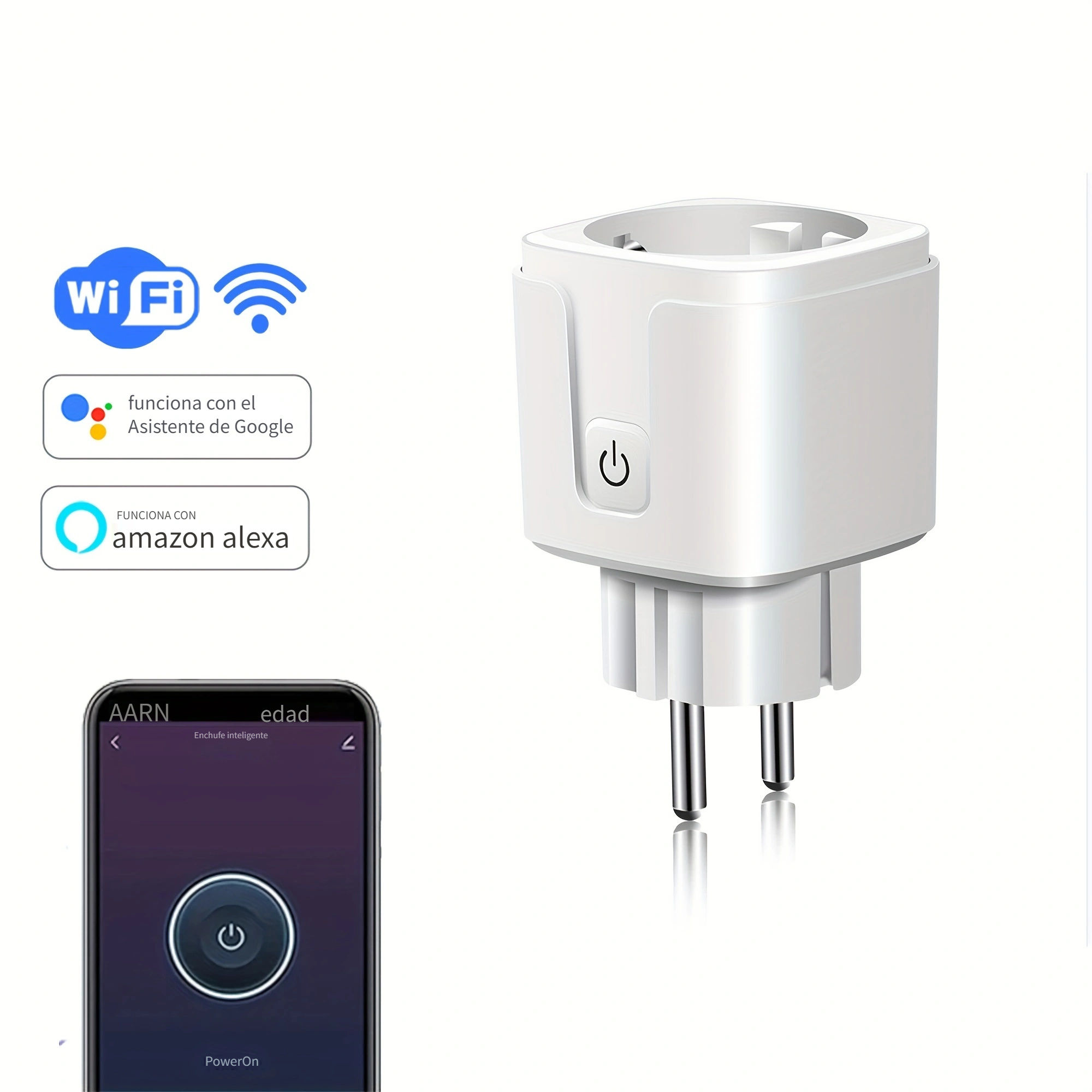 Enchufe Inteligente AFGVK Alexa Echo Y Google Home Solo WiFi - Temu