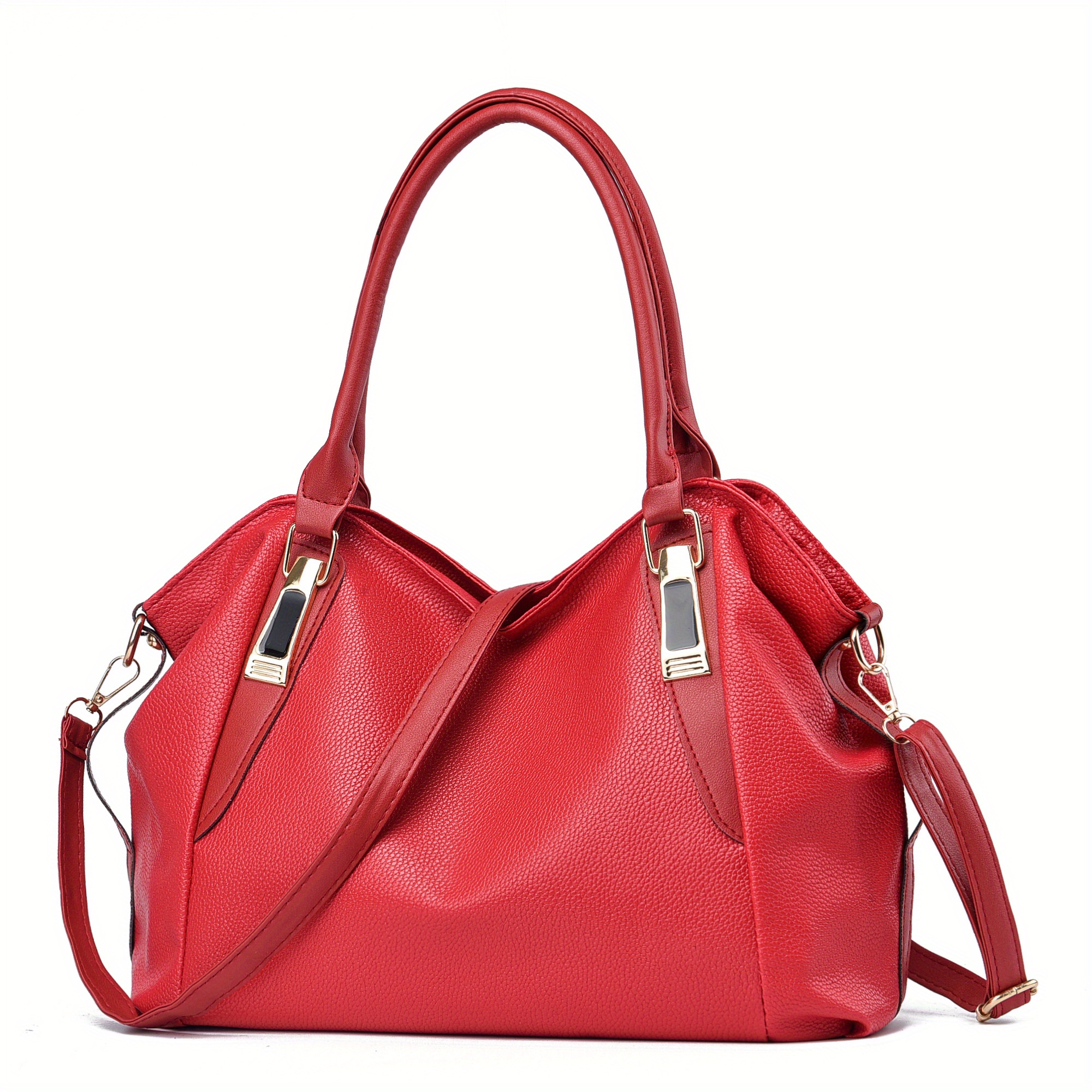 Red Leather Bag Women Leather Sling Leather Hobo Bag Large Leather