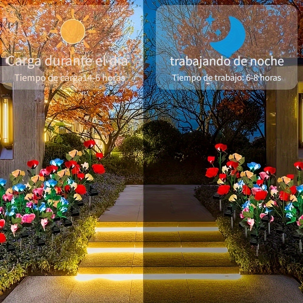 2 Piezas Luces Solares Jardín (37.4''x2.76'') 150 Luces Led - Temu Chile