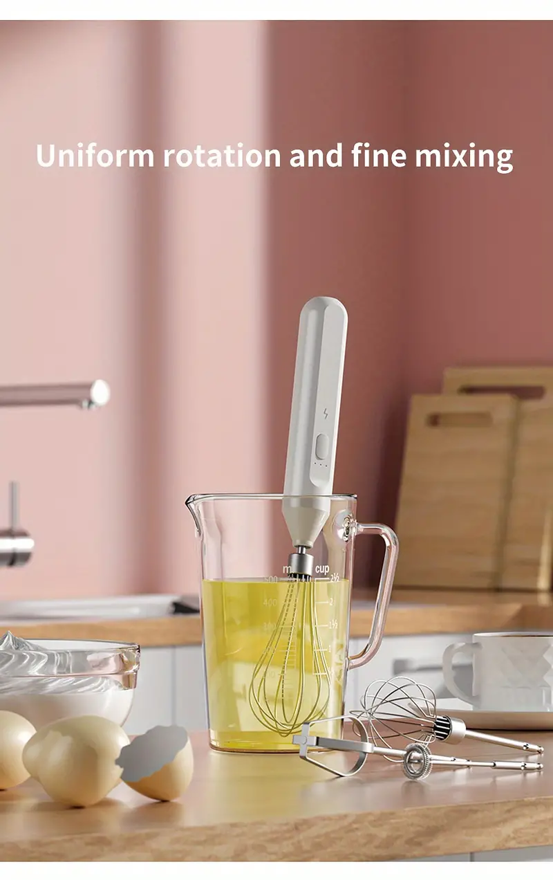 1pc egg beater cake cream baking automatic blender handheld coffee bubbler cow grandma bubbler household wireless electric milk frother details 3