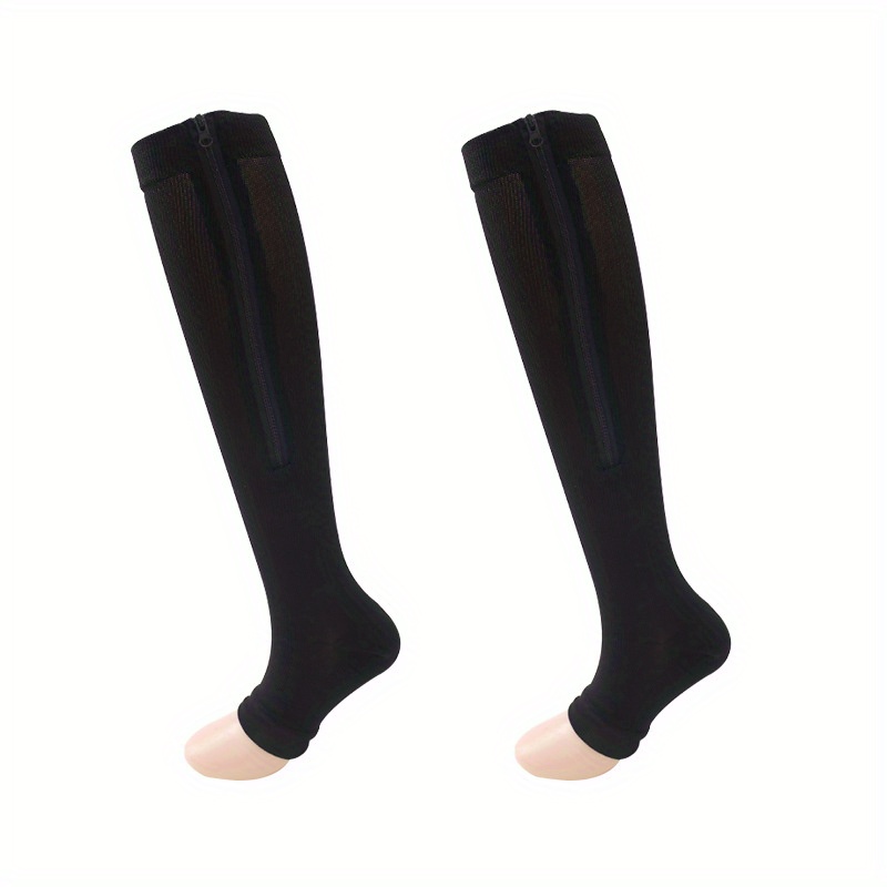 Sport Shaping Zipper Compression Socks Women Breathable - Temu