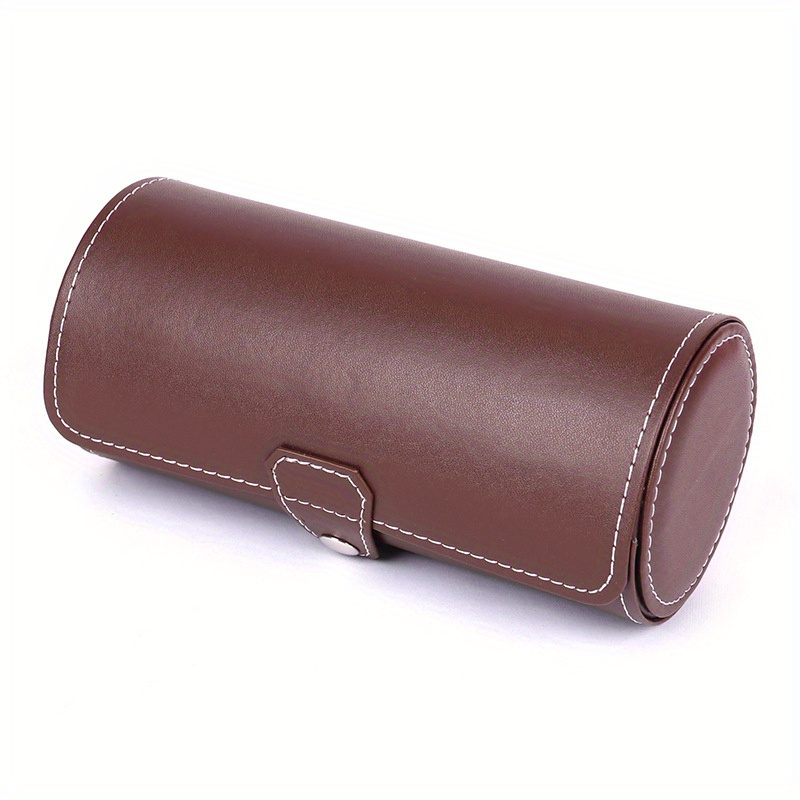 PU Leather Round Jewelry Storage Box