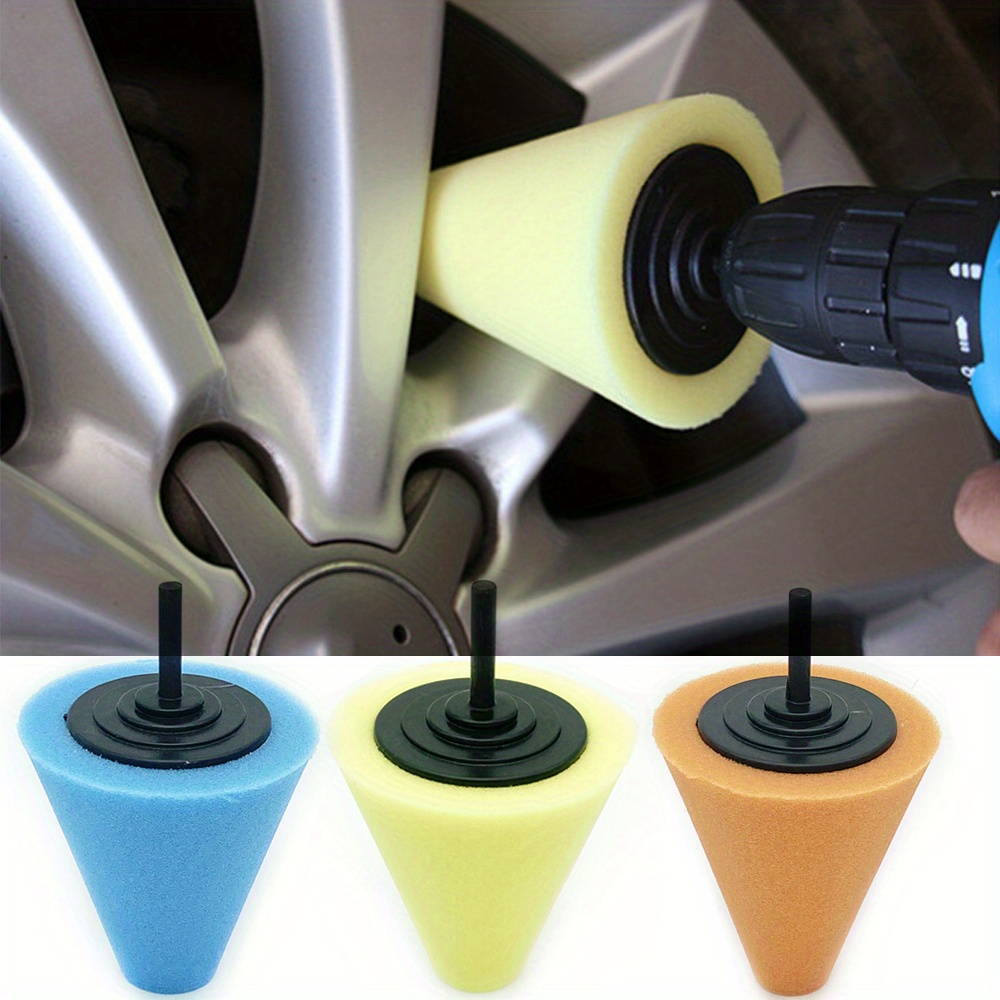 Car Hub Auto Wheel Polishing Sponge Grinding Head In Net - Temu