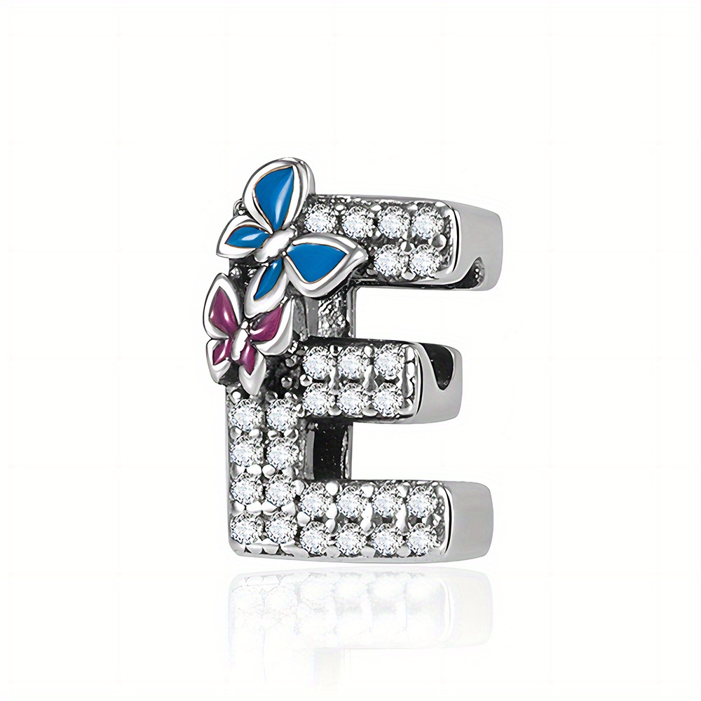 26 Letter Series A z Charm Pendant Inlaid Shiny Faux Crystal - Temu