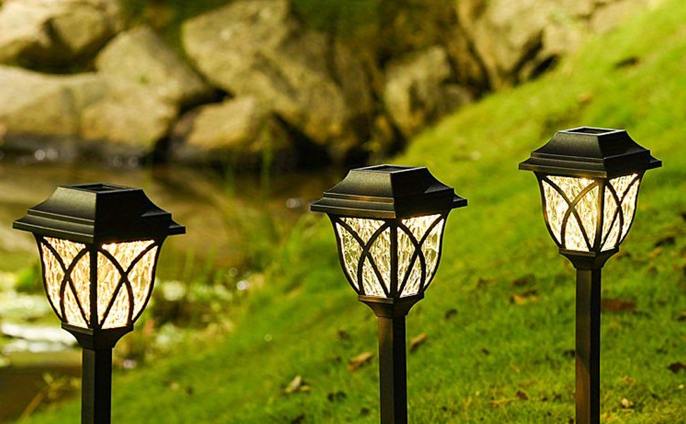 2/4pcs Lampe De Jardin Solaire Décorative À LED D'extérieur - Temu