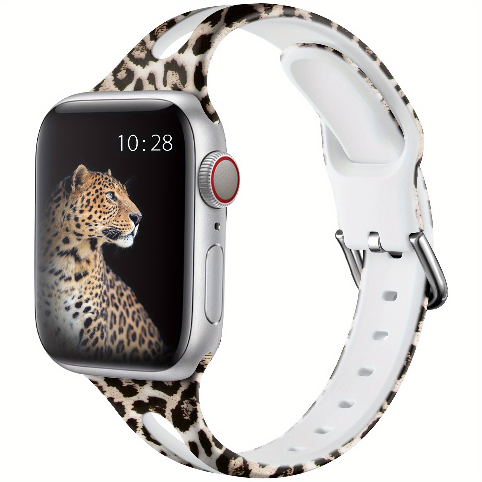 Stylish Silicone Watch Band Se - Narrow Replacement Strap For Women & Men -  Fadeless Print Pattern For Iwatch 6/5/4/3/2/1 - Brown Snake Pattern - Temu  France
