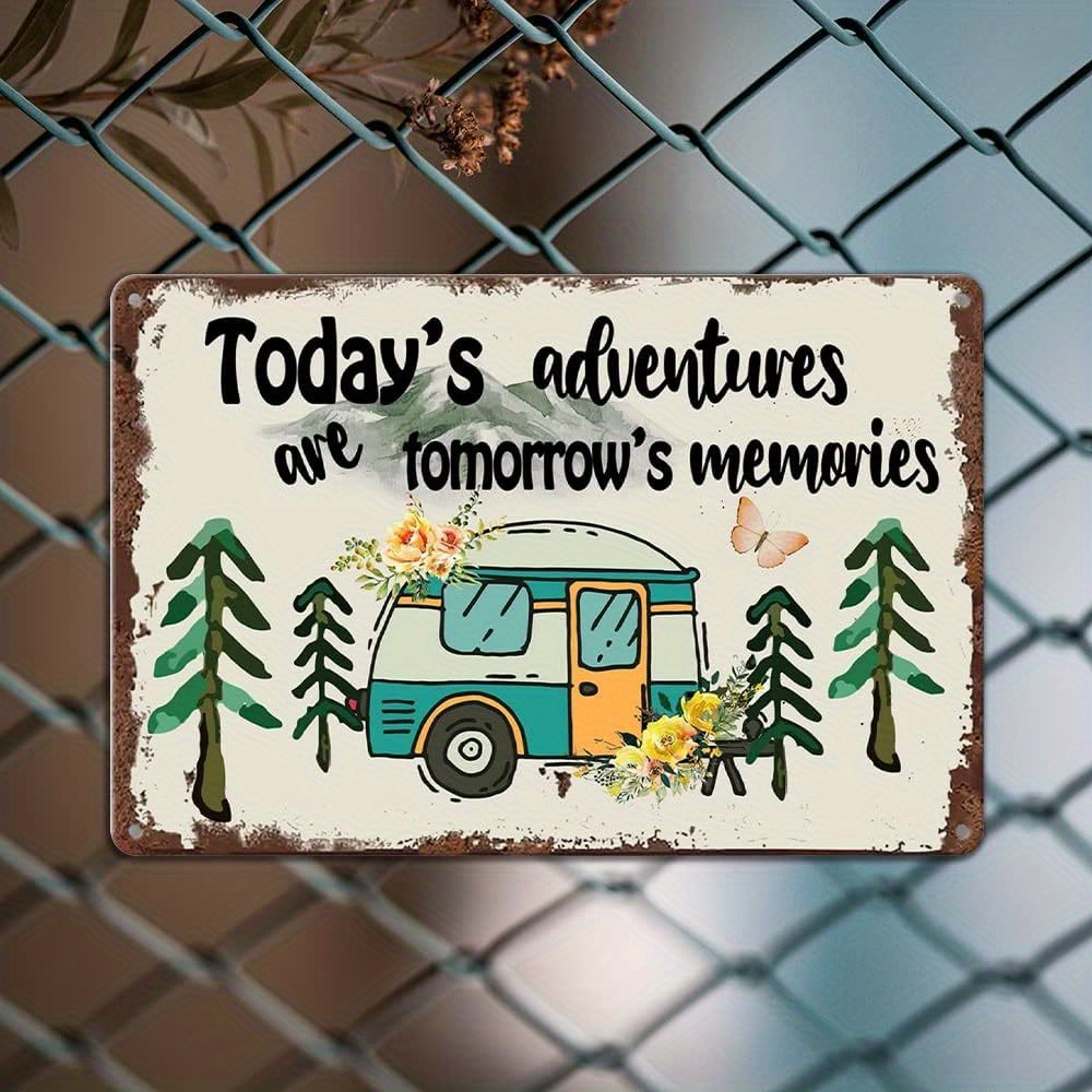 Camping Wall Decor Camper Adventure Tin Sign Rv Decorations - Temu