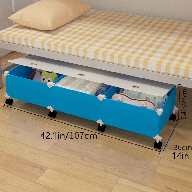 Clothes Storage Bags Clothes Storage Bins Storage Box Big Opening Storage  Container Foldable For Home Blue Storage Boxes Under Bed Box Storage  Clothes