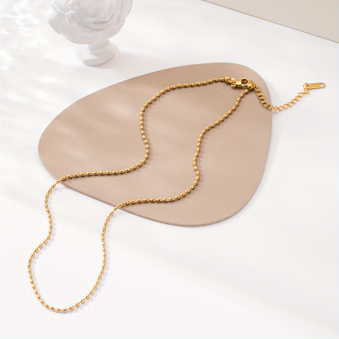 Image of 1 Stainless Steel Minimalist Star Beaded Necklace