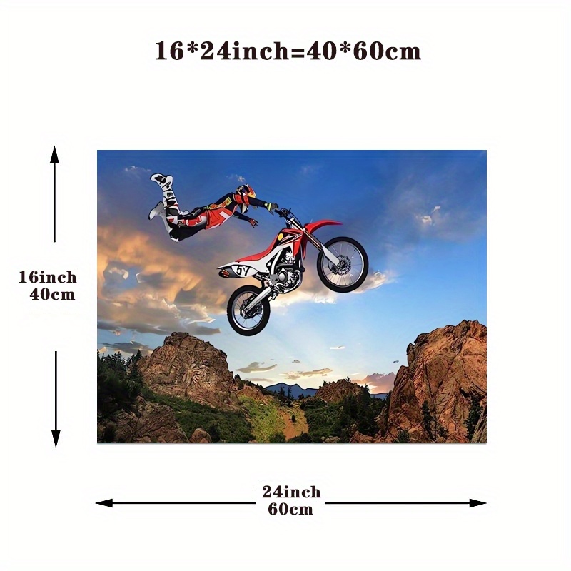 Inspirational Wall Art Co. - Find Yourself - Motocross Fox Moto Gift Teens  Dirtbike ATV Freestyle Racing Gift Boys Motivation Quotes Posters Print for