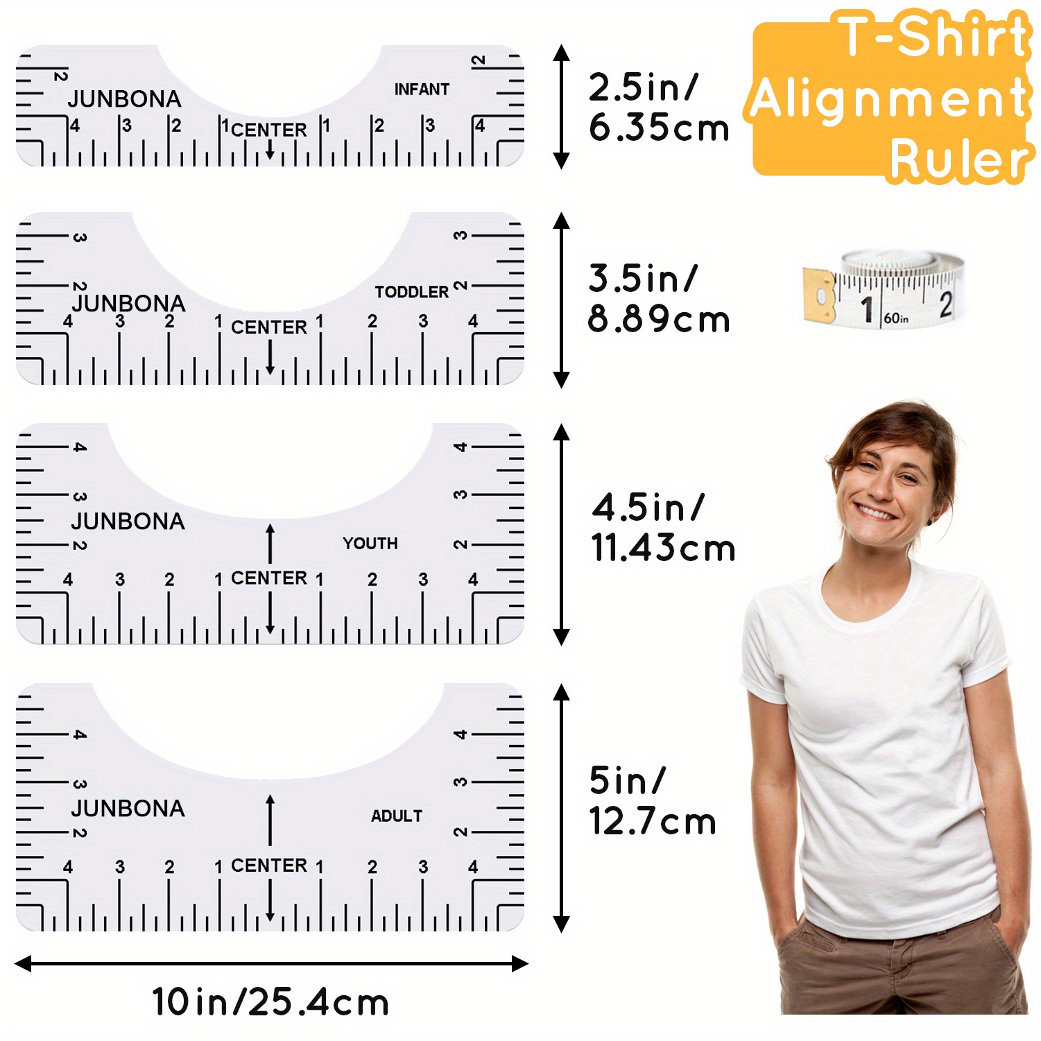 Tshirt Ruler Guide For Vinyl Alignment T Shirt Rulers - Temu Malaysia