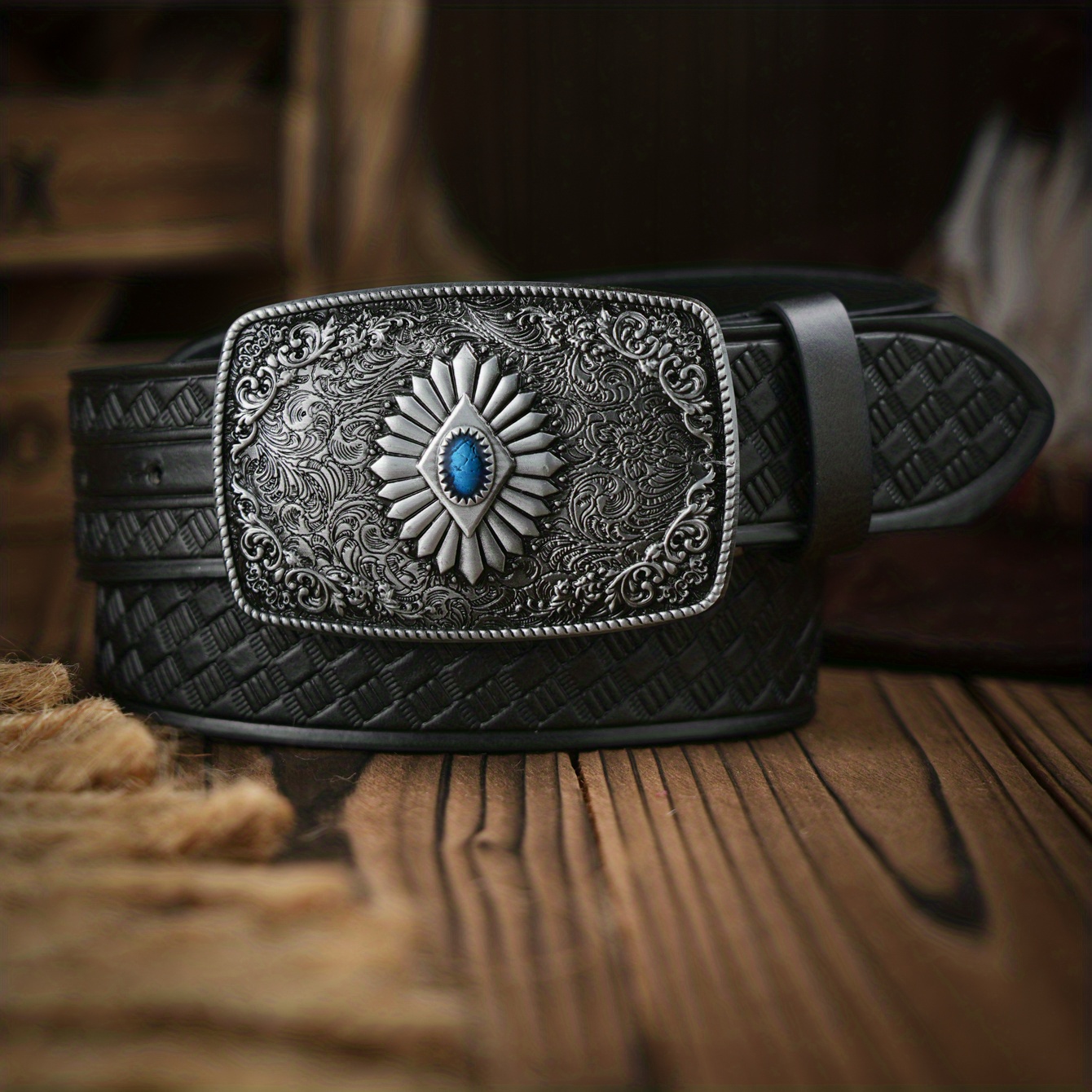 Men's Belt With Pearl Fish Pattern, Genuine Leather, Inlaid Artificial Diamond  Buckle And Unique Pattern And Texture Belt, No Interlayer, Width - Temu