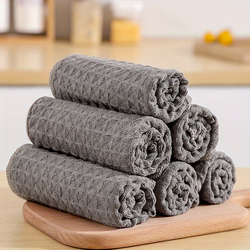 Cotton Waffle Washcloth Solid Color Household Handkerchiefs - Temu