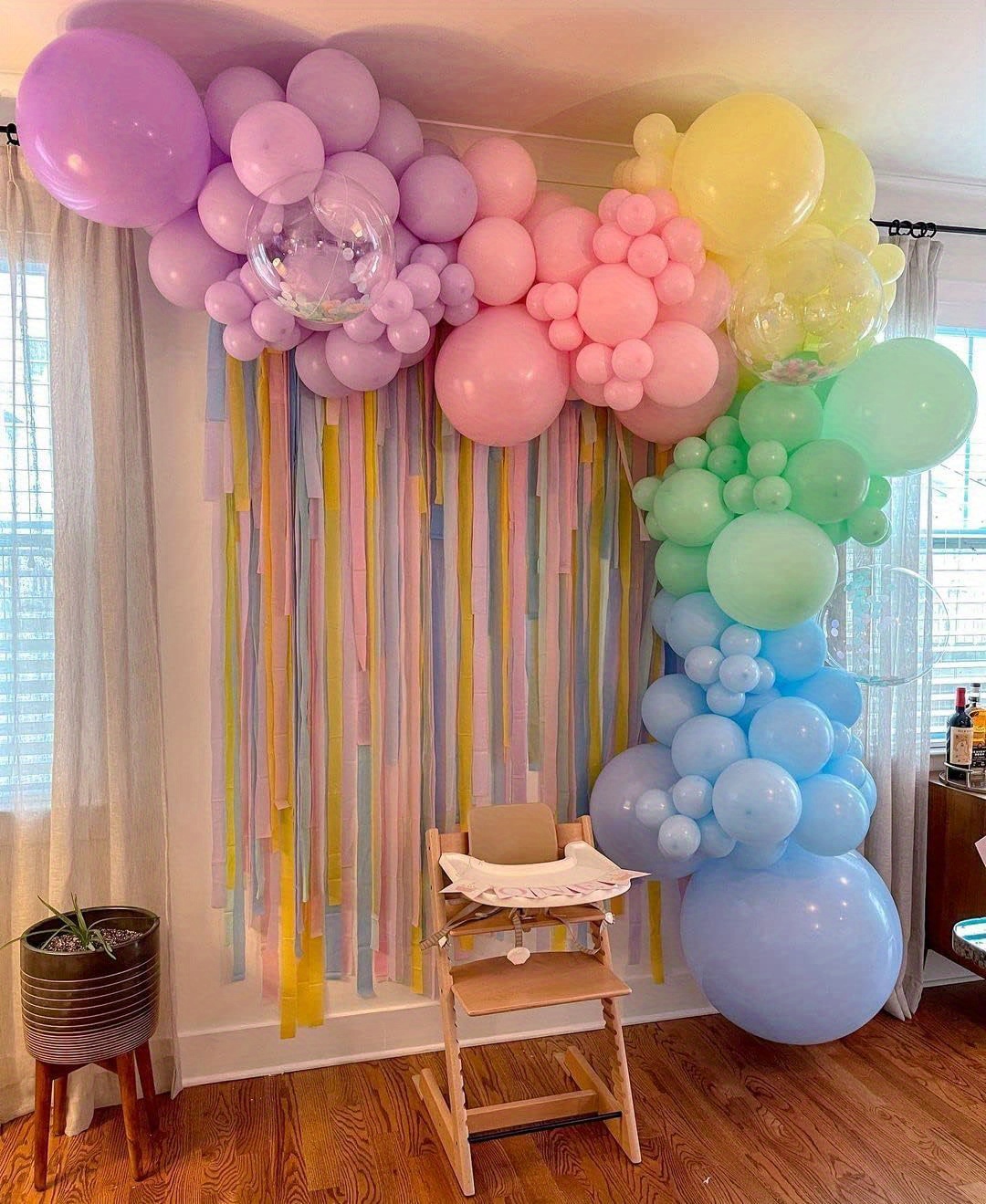 Rainbow Balloon Backdrop Kit, DIY