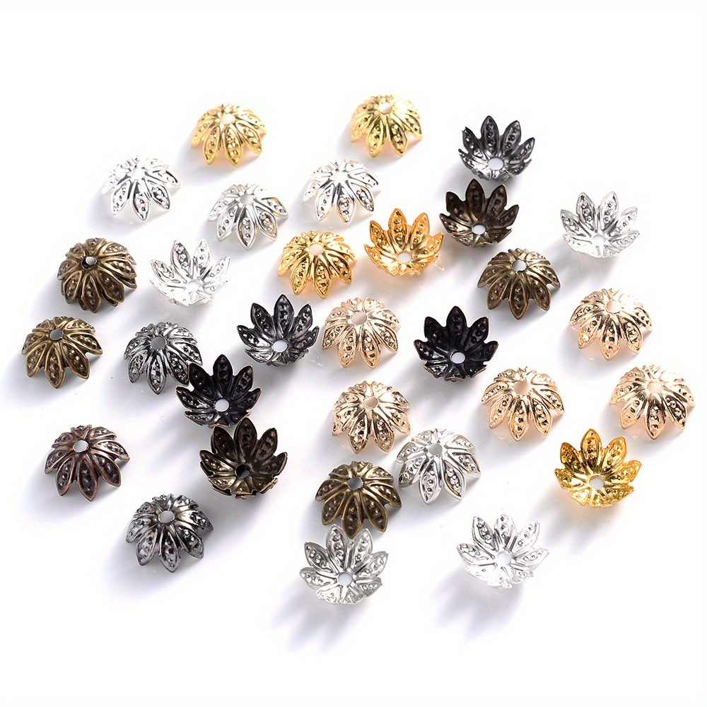 Lotus Flower Metal Beads Loose Spacer Bead Cone - Temu