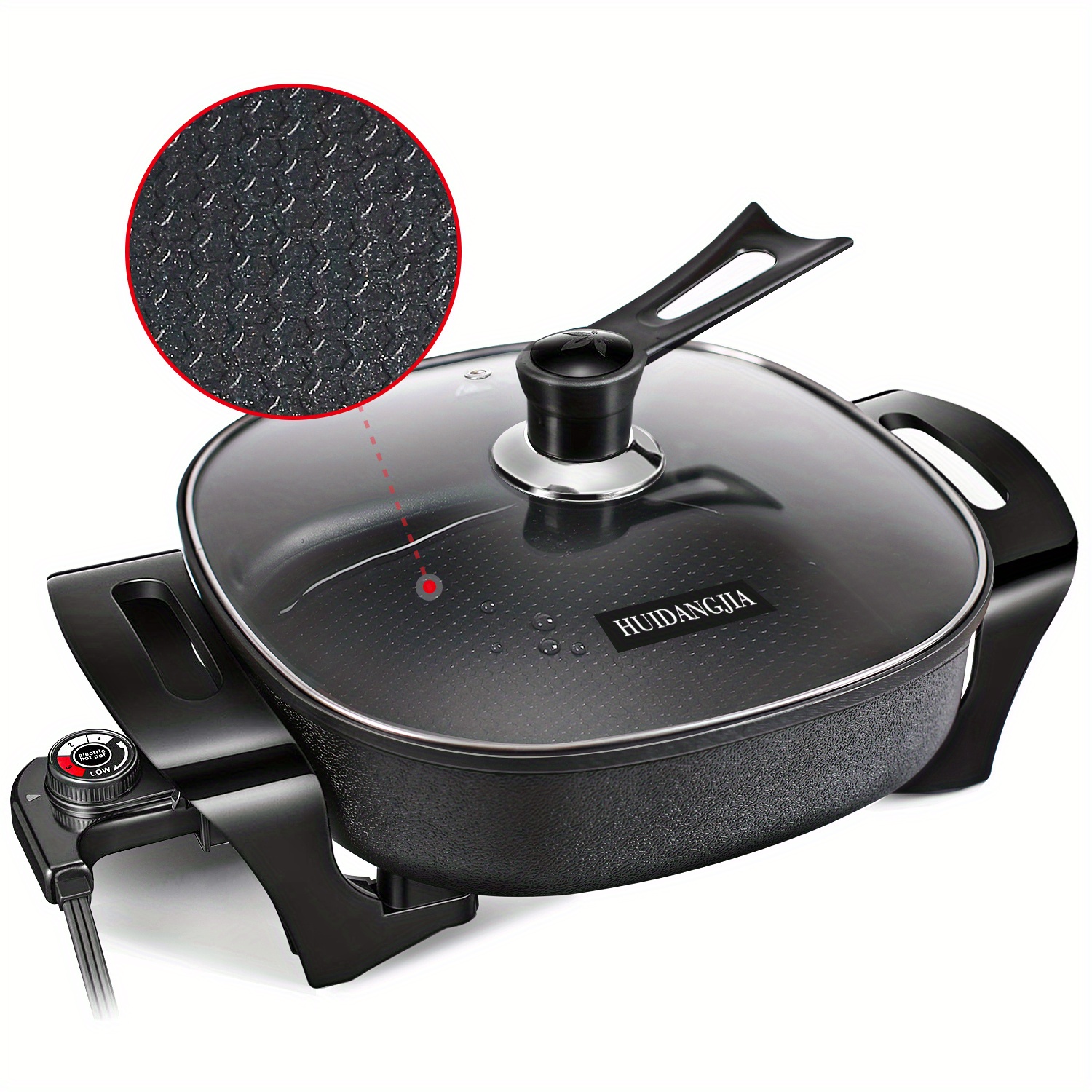 Large Capacity Nonstick Electric Skillet - Serves 4 to 6 People (16 inch)
