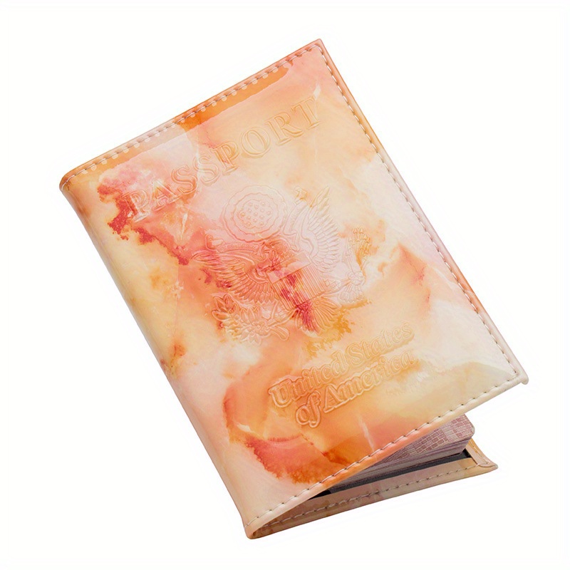 Personality Marble Pattern Passport Case, Multifunctional Pu