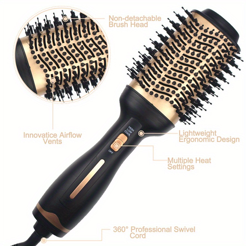 hair dryer brush hot air brush 3 in 1 drying brush hair dryer volumizer diy hair styling tool for all hair types details 10