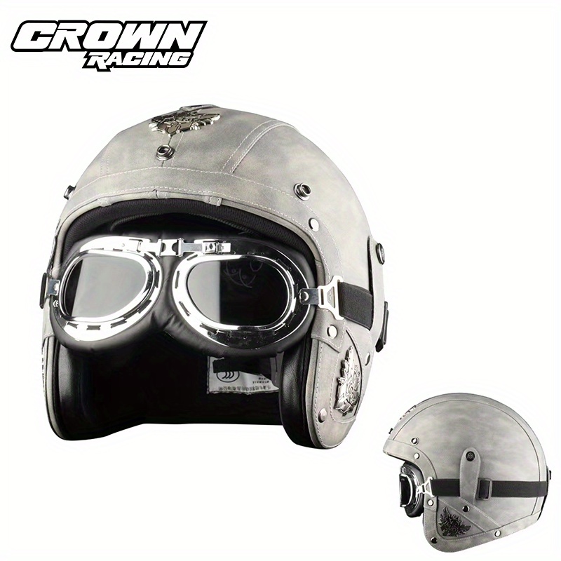 Helmet -LVS- open with goggles, white