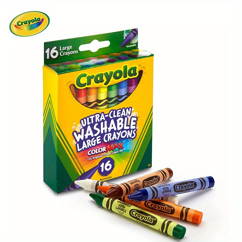 18 Colors Jumbo Crayons for Kids Ages 2-4 - Non Toxic Washable