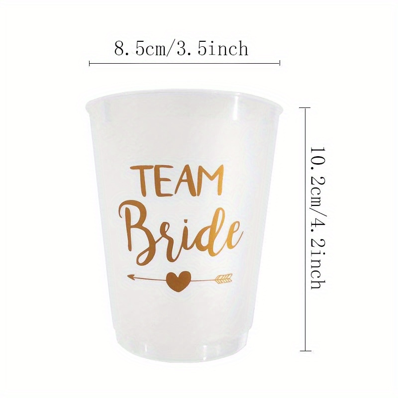 Bride Cup Team Bride To Be Satin Straw Wedding - Temu