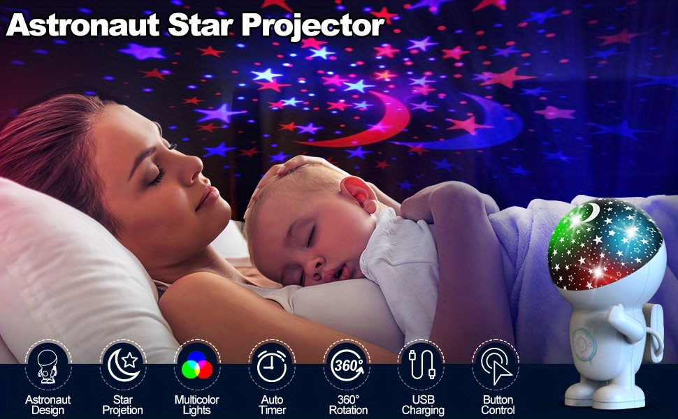 Proyector de luz nocturna de unicornio y estrella para niños,  proyector de galaxia y constelación para niños, luz nocturna USB para niños  y niñas, lámpara de proyección de luz nocturna de