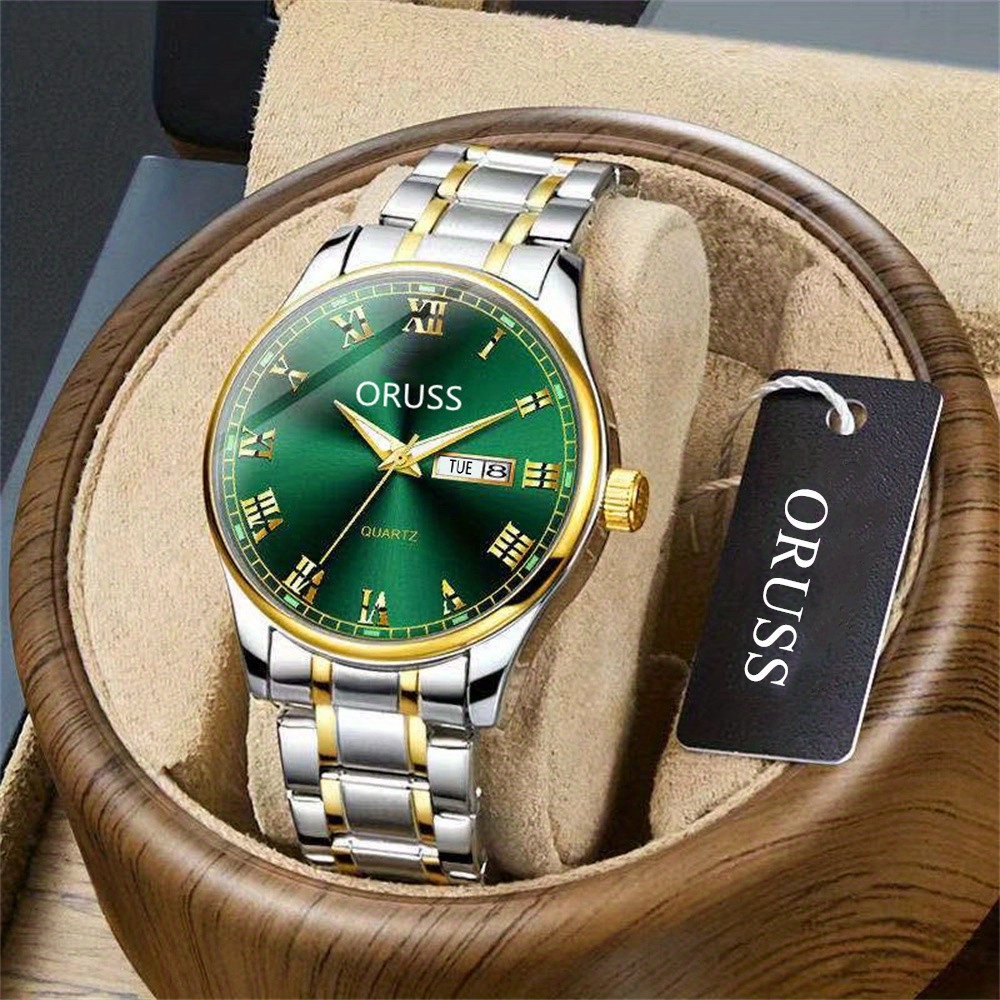 Reloj de hombre de estilo occidental con personalidad, elegante y de alta gama, con ambiente de moda y duradero, con doble calendario cinemático