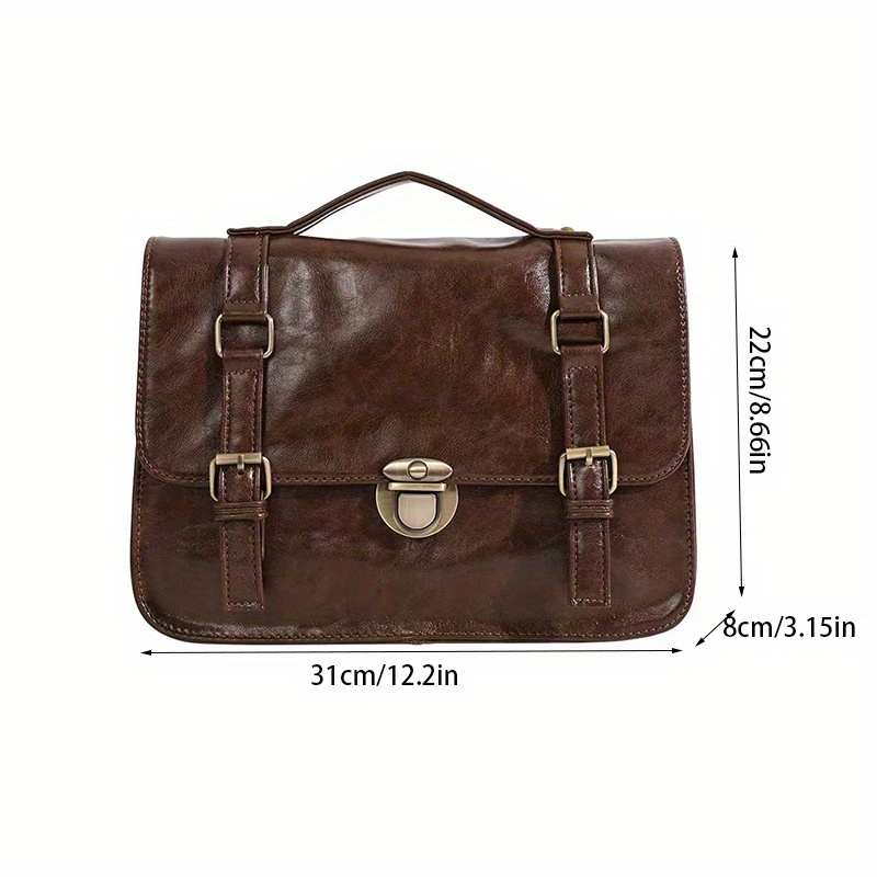 Vintage Large Capacity Messenger Bag Retro Flap Crossbody Temu