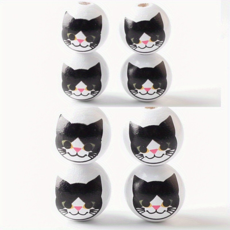 Cute Little Black Cat Beads 2 Styles Resin Beads Accessories - Temu