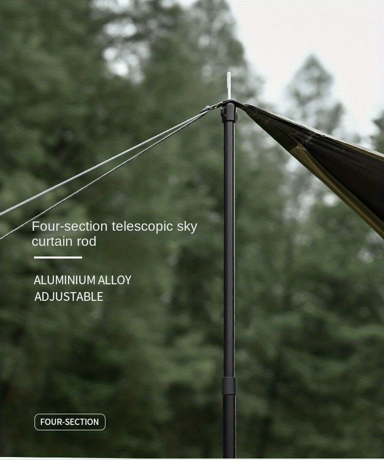 Portable Retractable Canopy Pole Lightweight Aluminum Alloy Rod For