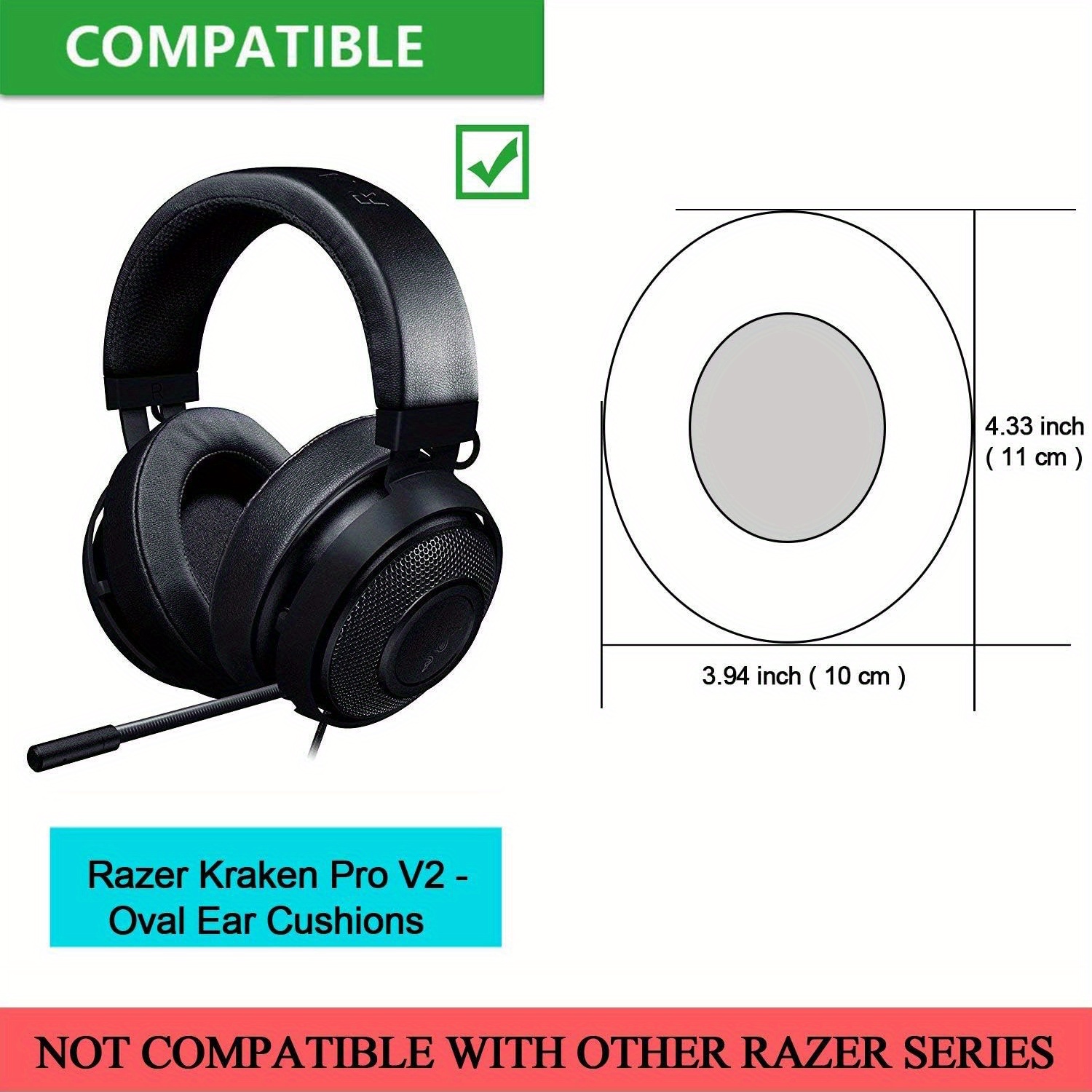 premium oval ear pads comfortable Temu Australia