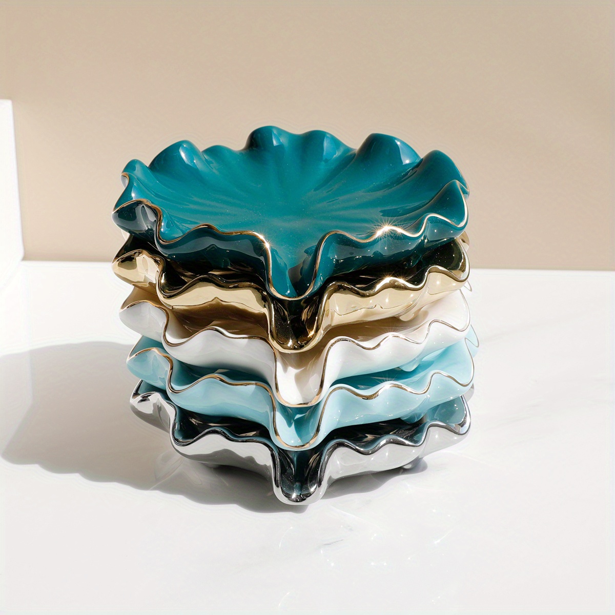 Ceramic Soap Dish Tray Leaf shaped Self draining Soap Rack Temu