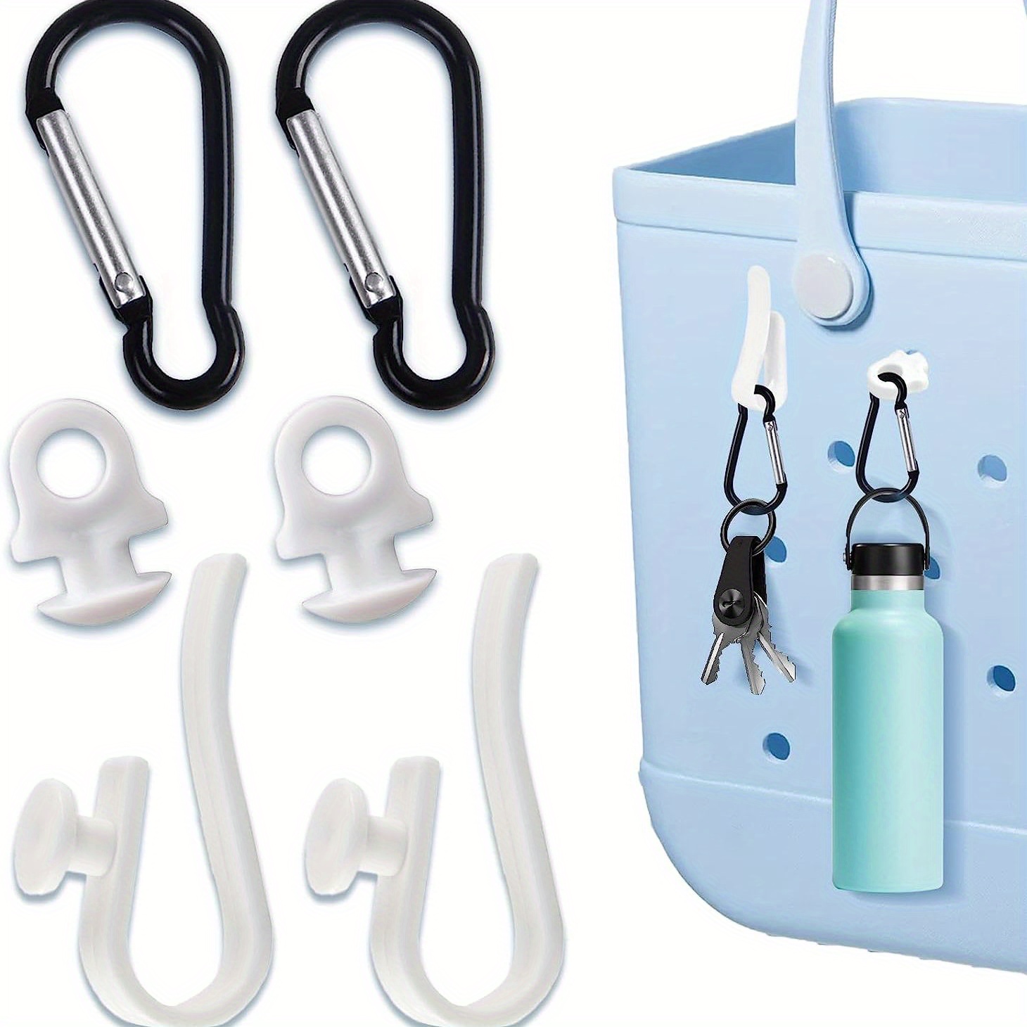 Inserts Hooks For Bogg Bag Charms Key Holder Carabiner Fit For