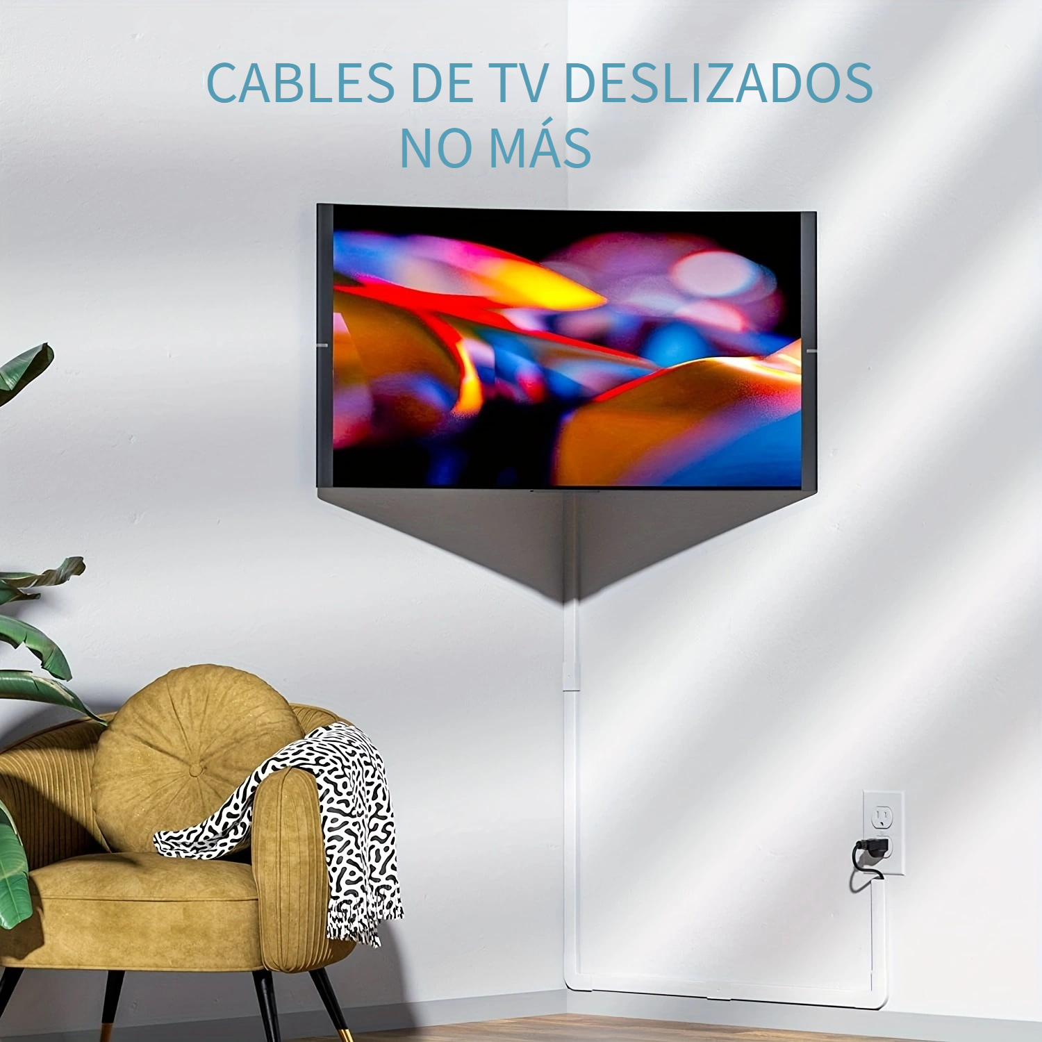 2pcs Ocultador Cables Tv Tv Montada En Pared Pasacables - Temu Mexico