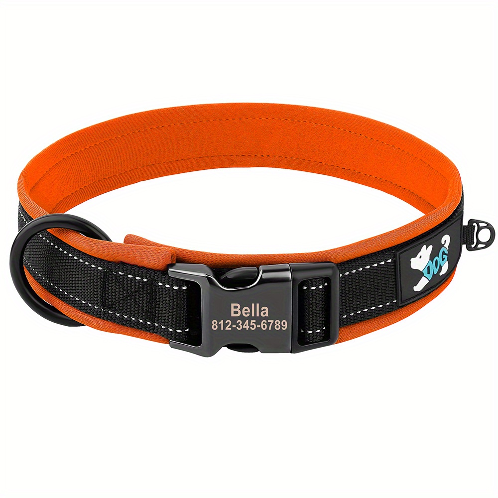 Dog collar 2024 with engraved plate