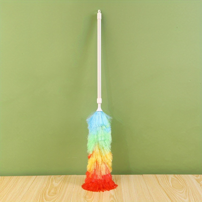 Limpiador de polvo para techo y muebles - Paquete de 2 - Plumero de fibra  de plástico arcoíris - Herramienta de limpieza de plástico arcoíris