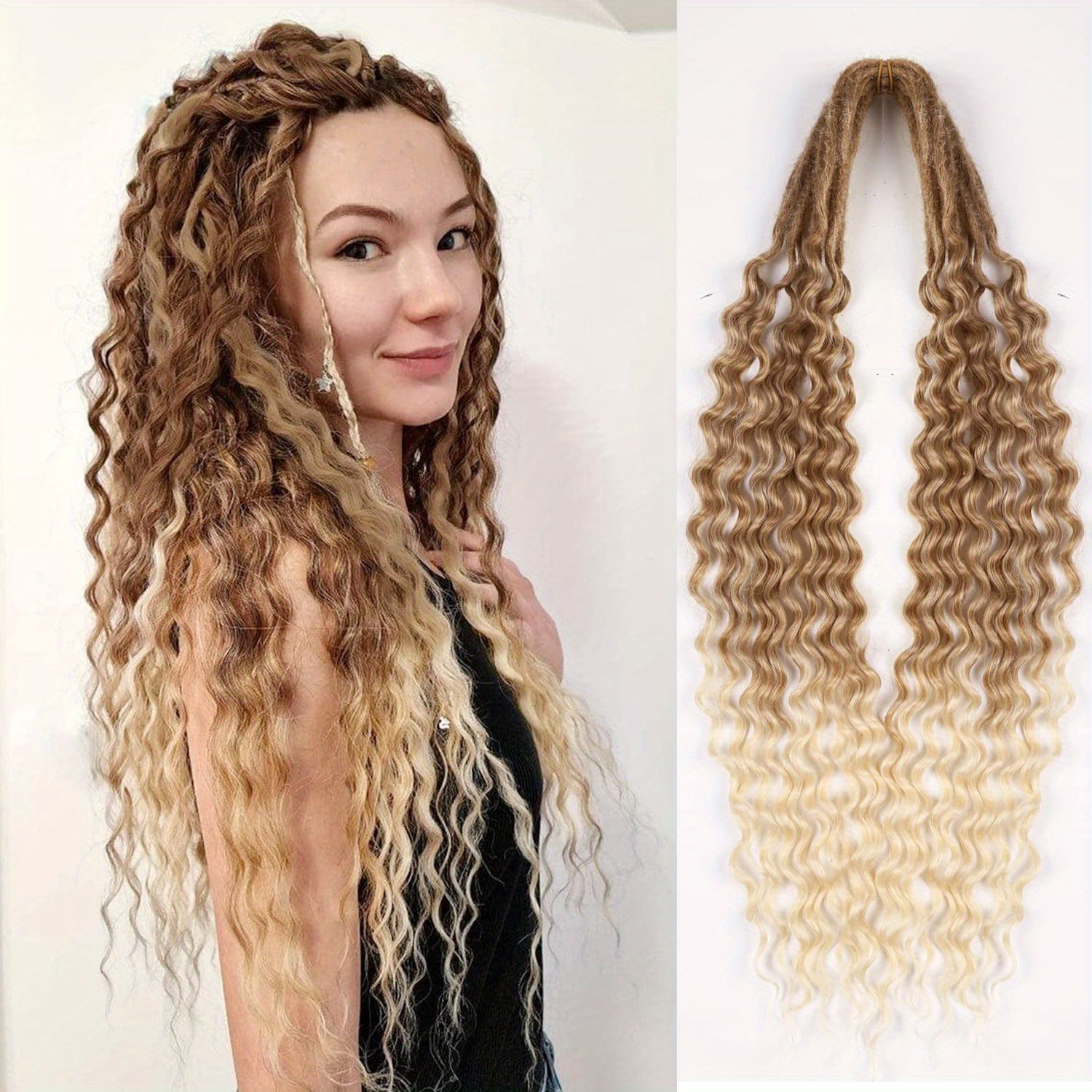 10 strands synthetic dreads double ended wavy dreadlocks - Temu Canada