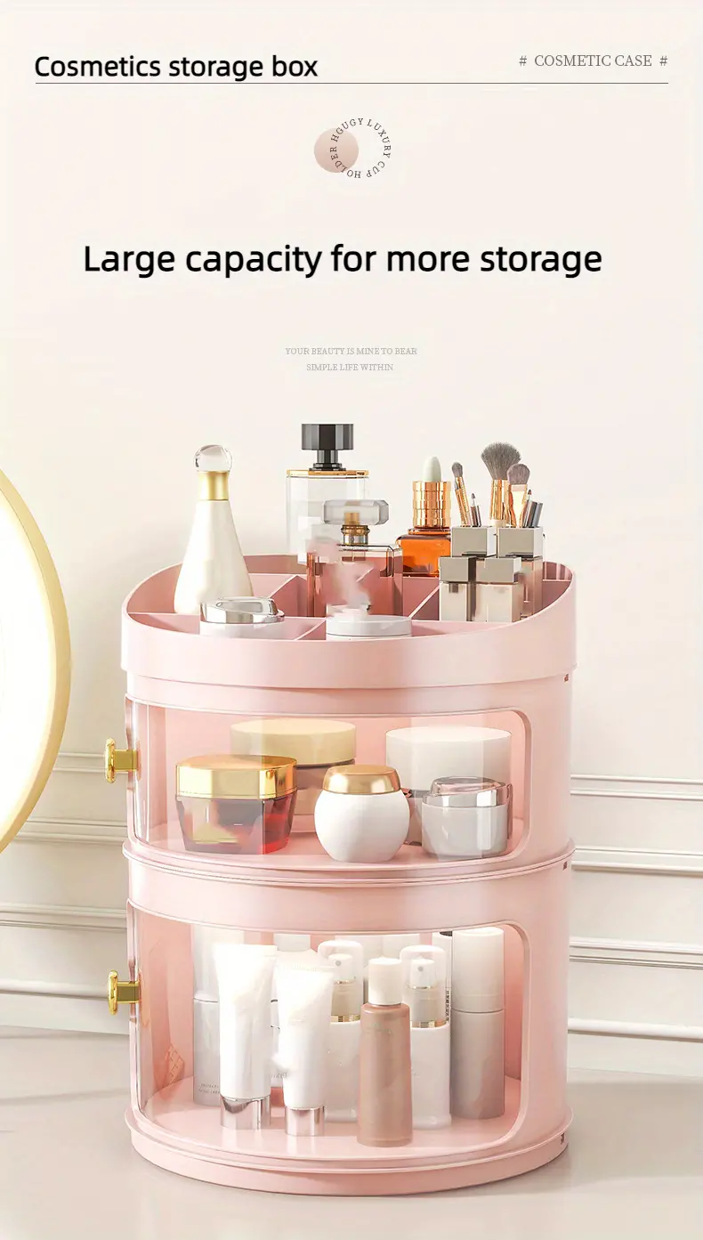 makeup organizer for vanity clear skincare organizers cosmetics organizer for skin care eyeshadow brushes lipstick powders nail polish great for dresser bedroom bathroom details 0