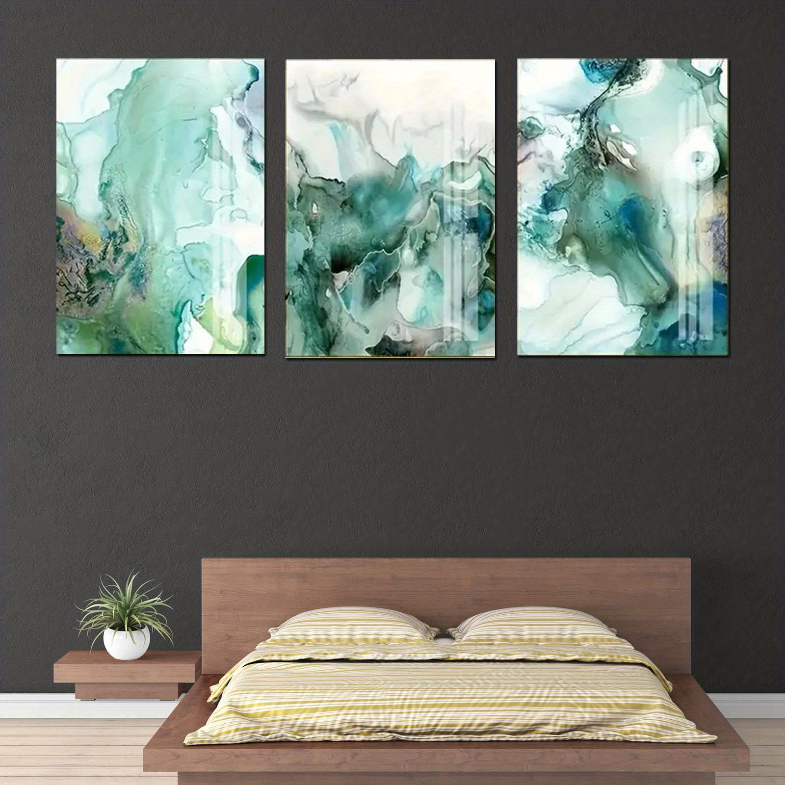 Unframed Canvas Poster Modern Art Abstract Mint Green Marble - Temu ...