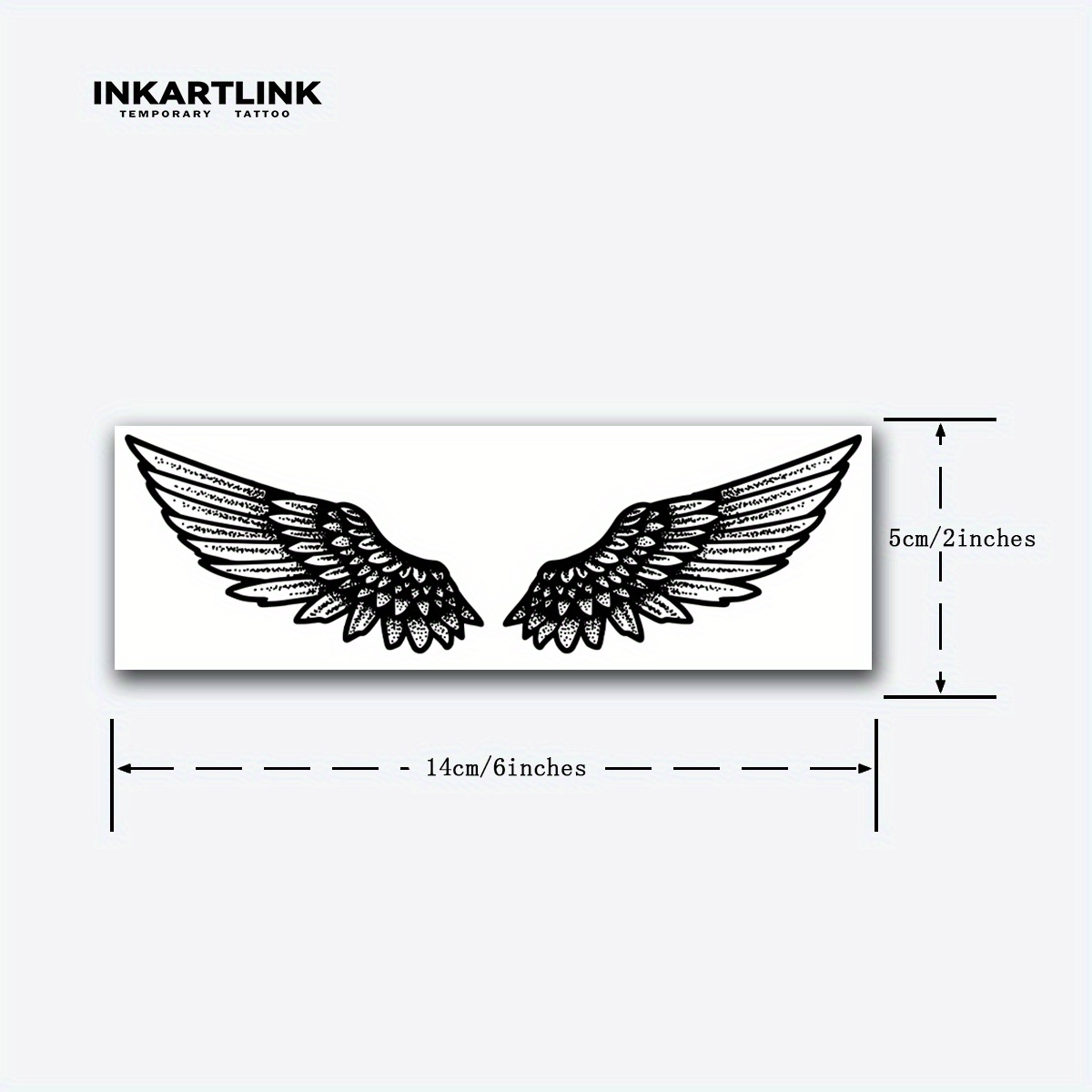 Alas Angel Wings Temporary Tattoo Sticker - OhMyTat