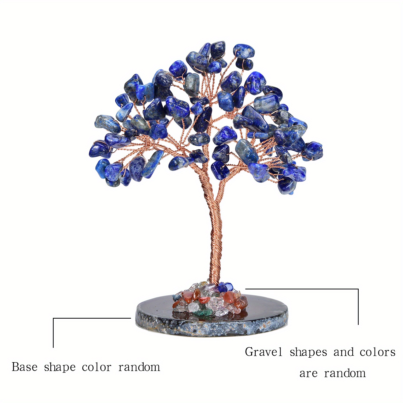 Crystal Tree, Jade With A Crystal Agate Base, Decorative Bonsai For Home Office Desk, Simulated , , Mysterious Gift, Artificial Tree, Random
