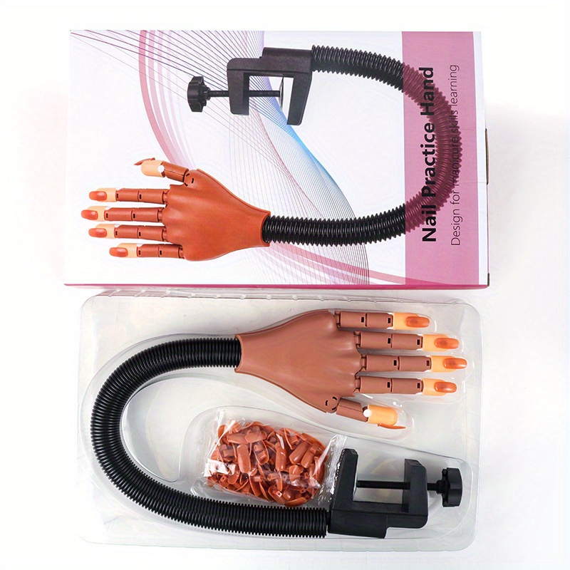 Nails Tool Artificial Hand Manicure Practice Hand Joint Activity Hand Model  Artificial Hand Manicure Tool For Home Salon Use