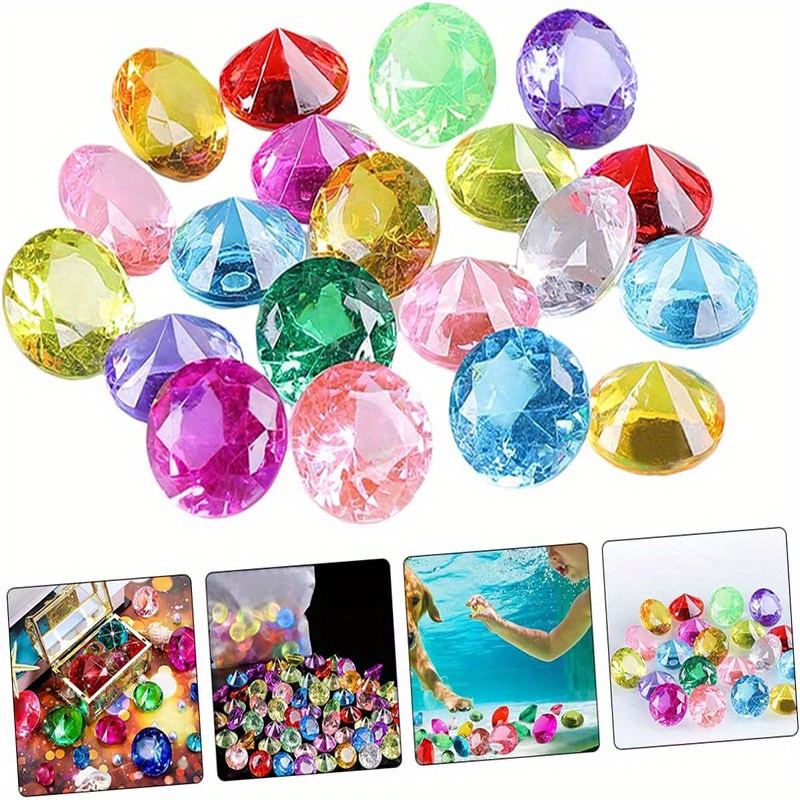  64PCS Pirate Treasure Jewels, Plastic Jewels Fake Jewels  Multicolor Diving Toys, Toy Gems Pirate Treasure Diving Gems for Pool for  Kids Pirate Jewels Gemstone for Pirate Party Table Decorations : Toys