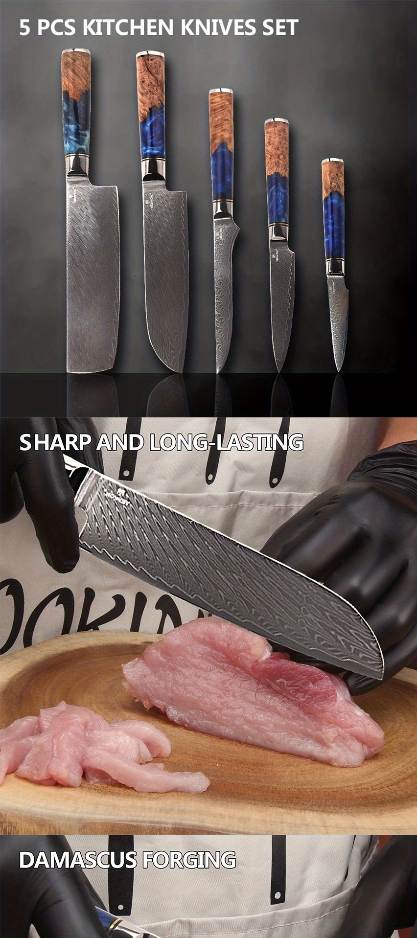 High Quality Kitchen Knife 67 layer Damascus Steel Western - Temu